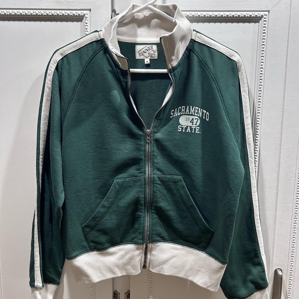 Green and White Women's Jacket